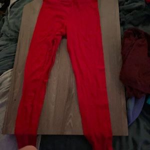 Red leggings